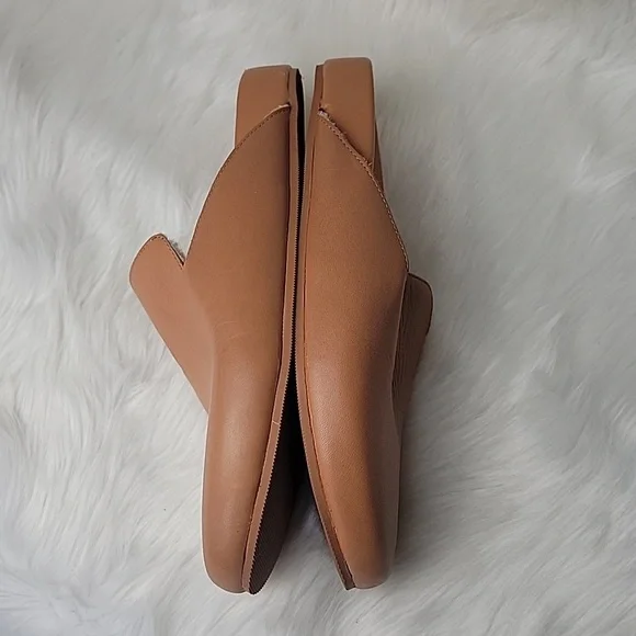 J.CREW Pacific Tan Sherpa Lined Cushioned Comfort Preppy Boho Leather Clogs 9‎ - Picture 6 of 11